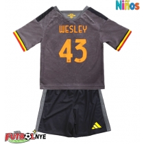 Camiseta AS Roma Wesley Franca #43 Tercera Equipación para niños 2026-27 manga corta (+ pantalones cortos)